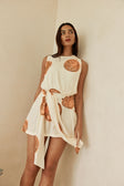 Cream Nomisma Sea Shell Waist Tie Mini Andie Dress