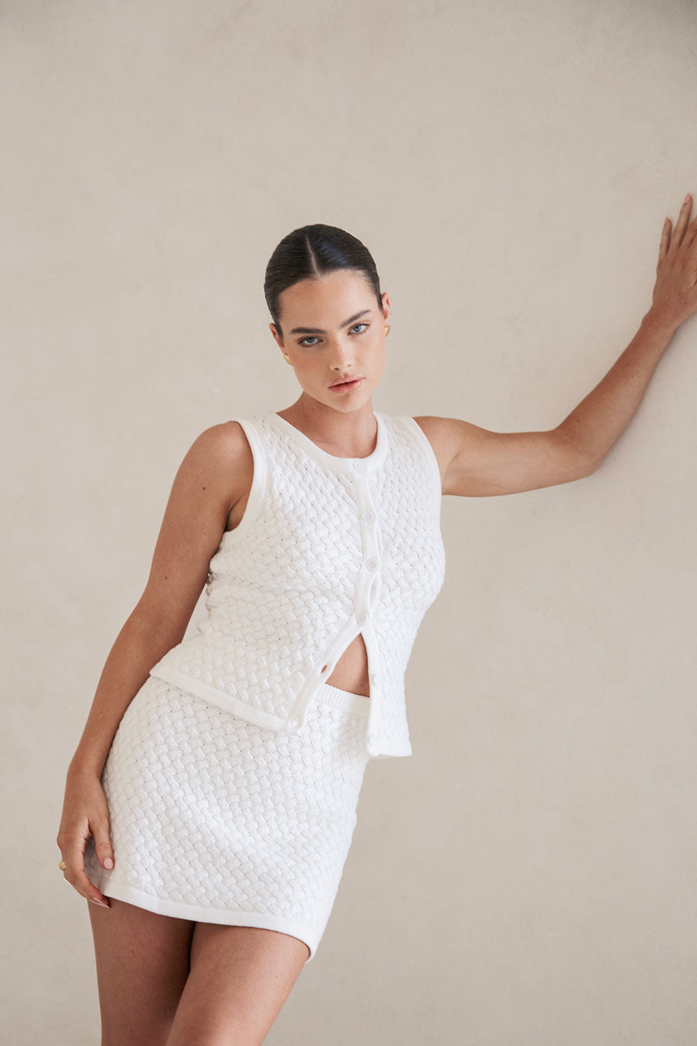 Avalon Knit Top  - White