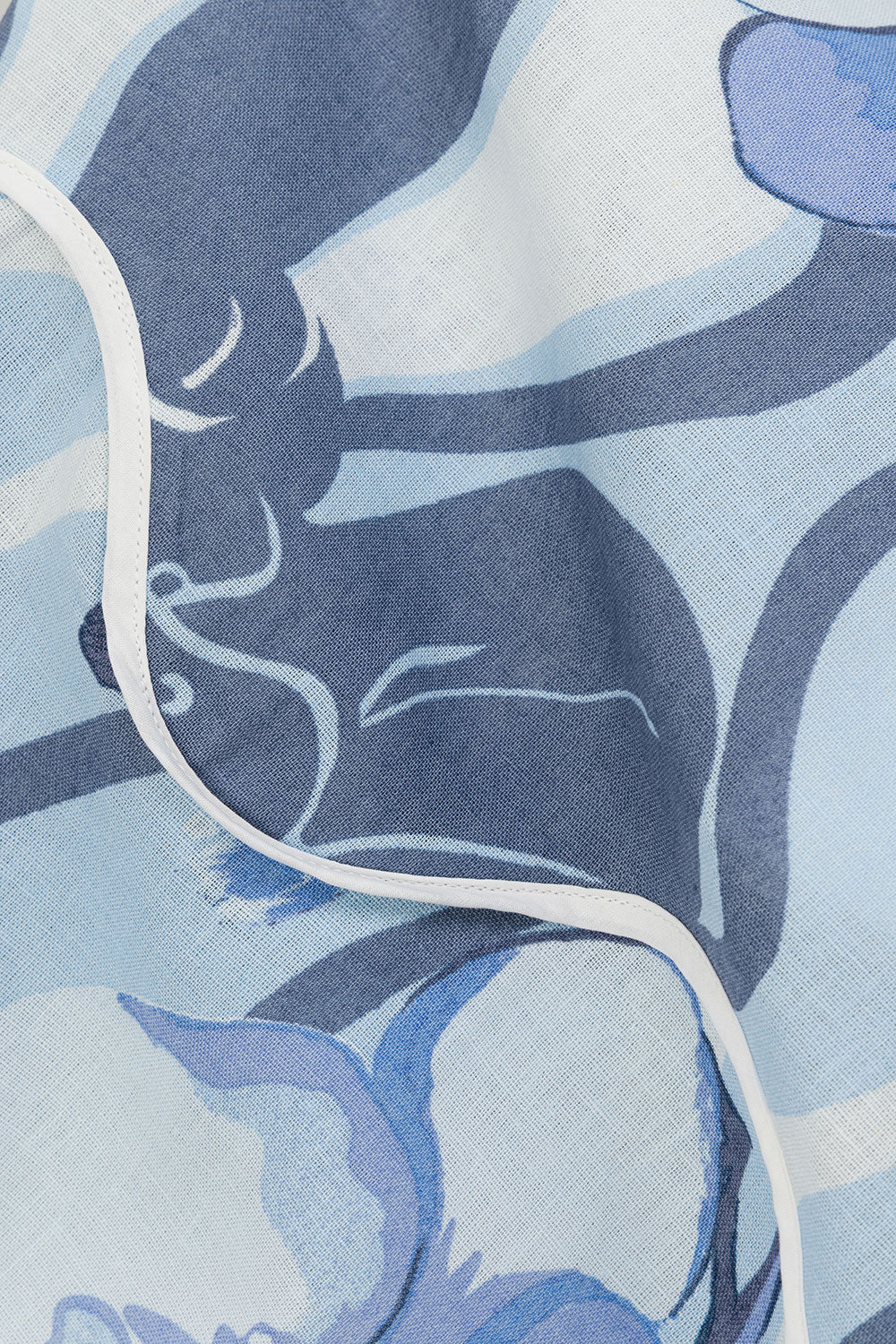 Blue Bouquet Blu Print Strapless Brooklyn Top