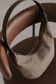 Caramel Tan Suede Buckle Charlotte Bag