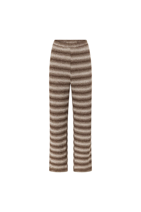 Brown and White Stripe Cosmo Pants