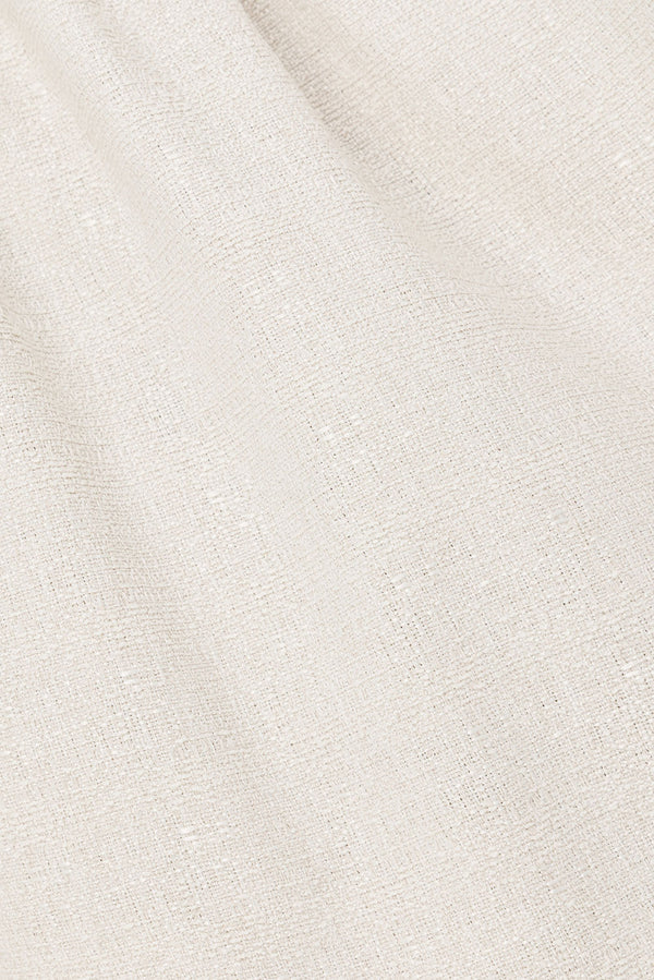 Beige Strapless Pin Tick Mini Tabi Dress