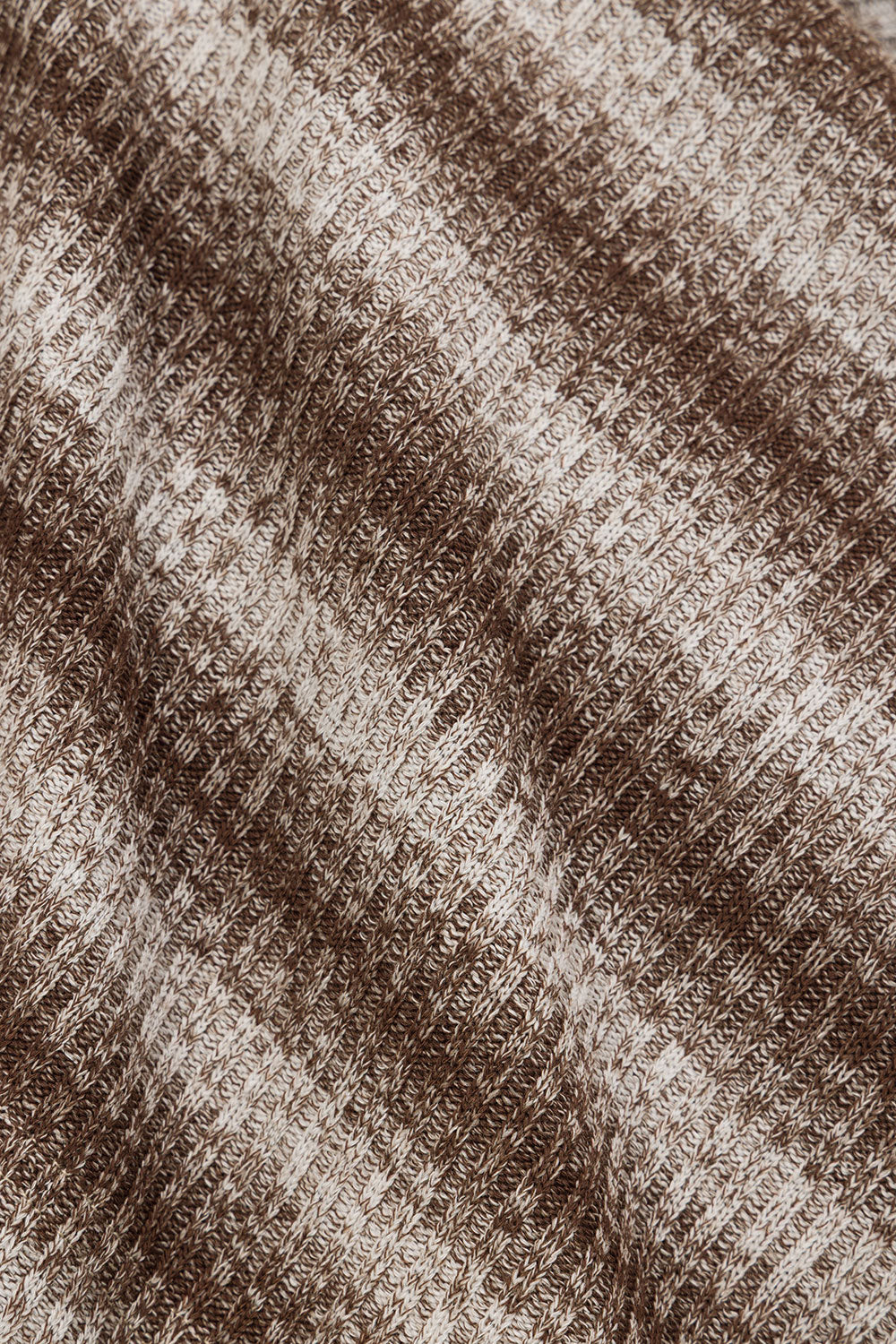 Brown and White Stripe Strapless Cosmo Top