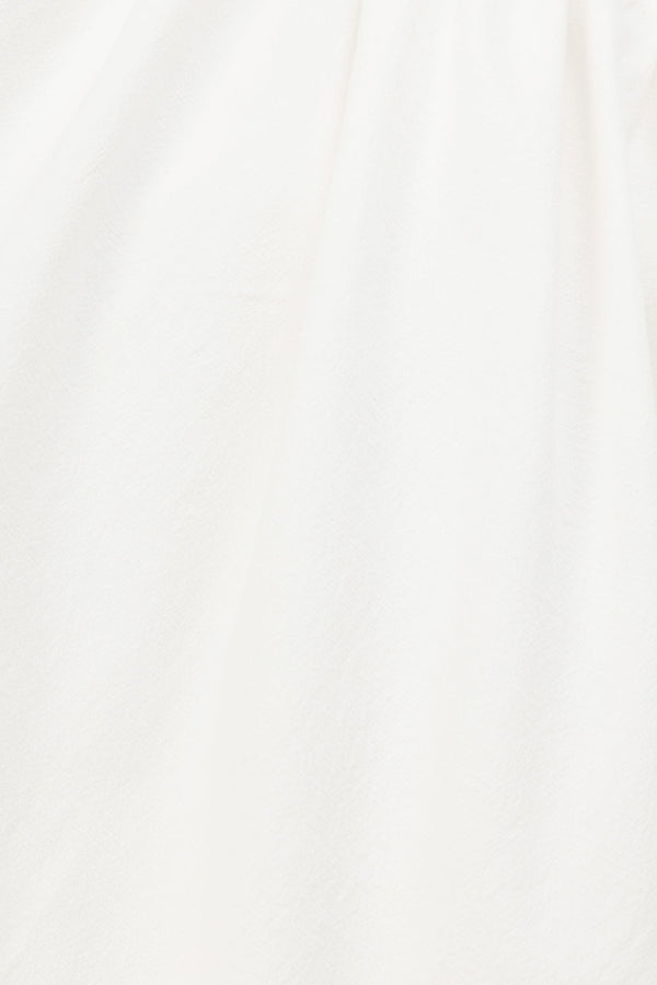 White Flouncy Short Sleeve Mini Alessandra Dress