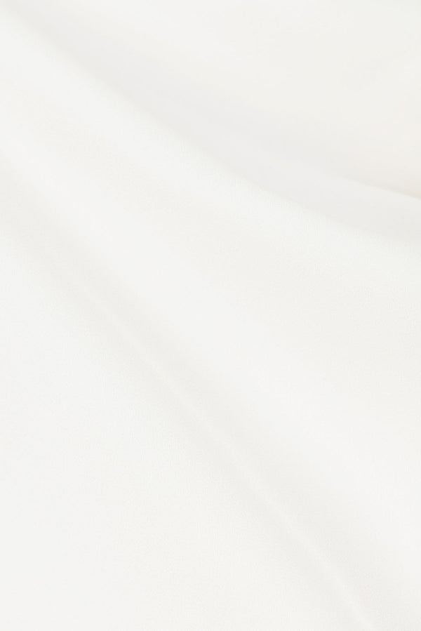 White Asymmetric Ruched Backless Hailey Top