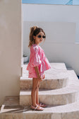 Pink Elastic Drawstring Bikkie Mini Shorts