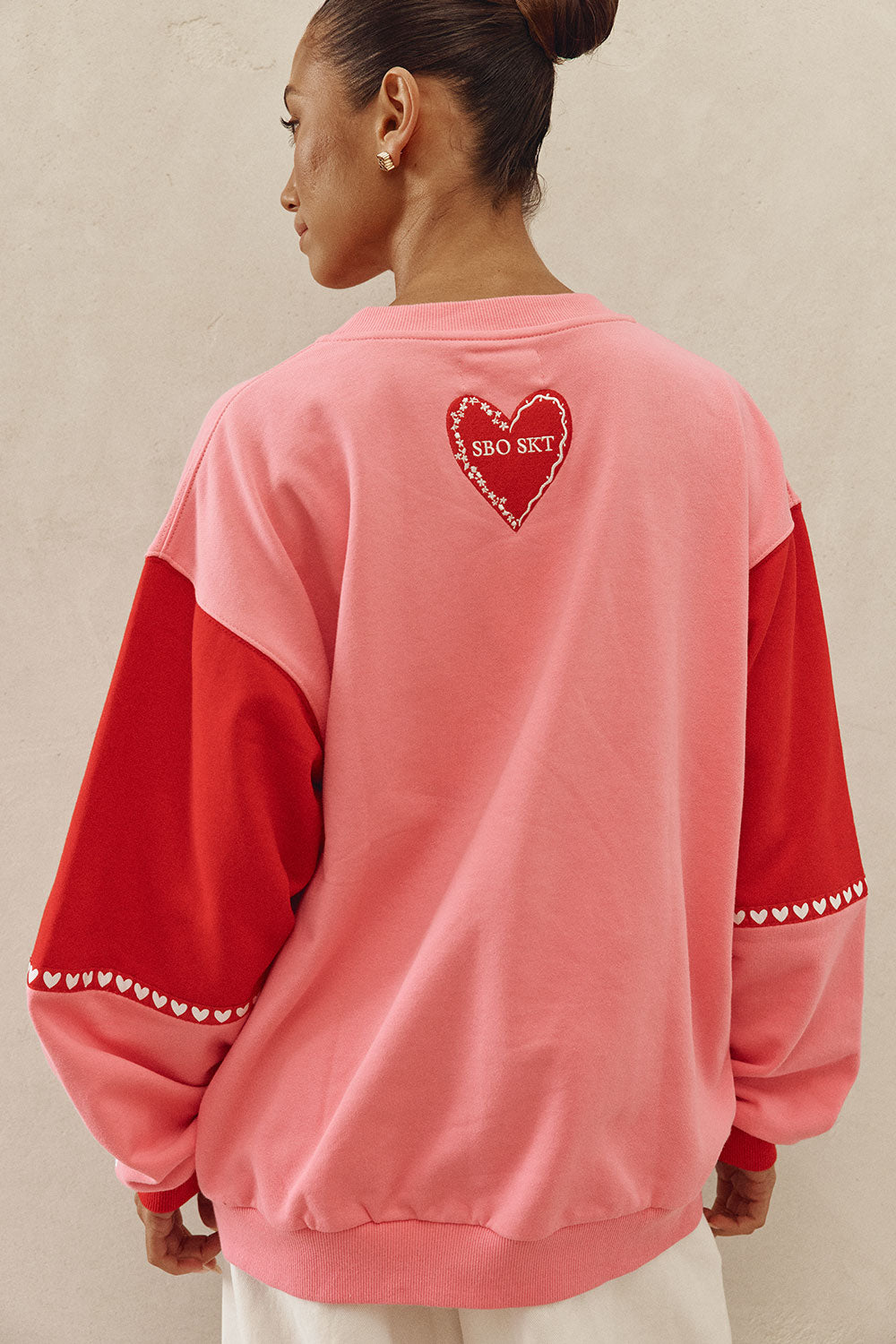 Pink and Red Terry Oversized Vintage Adora Sweater