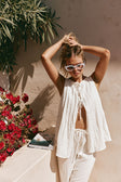 White Cotton Tie Gaia Top