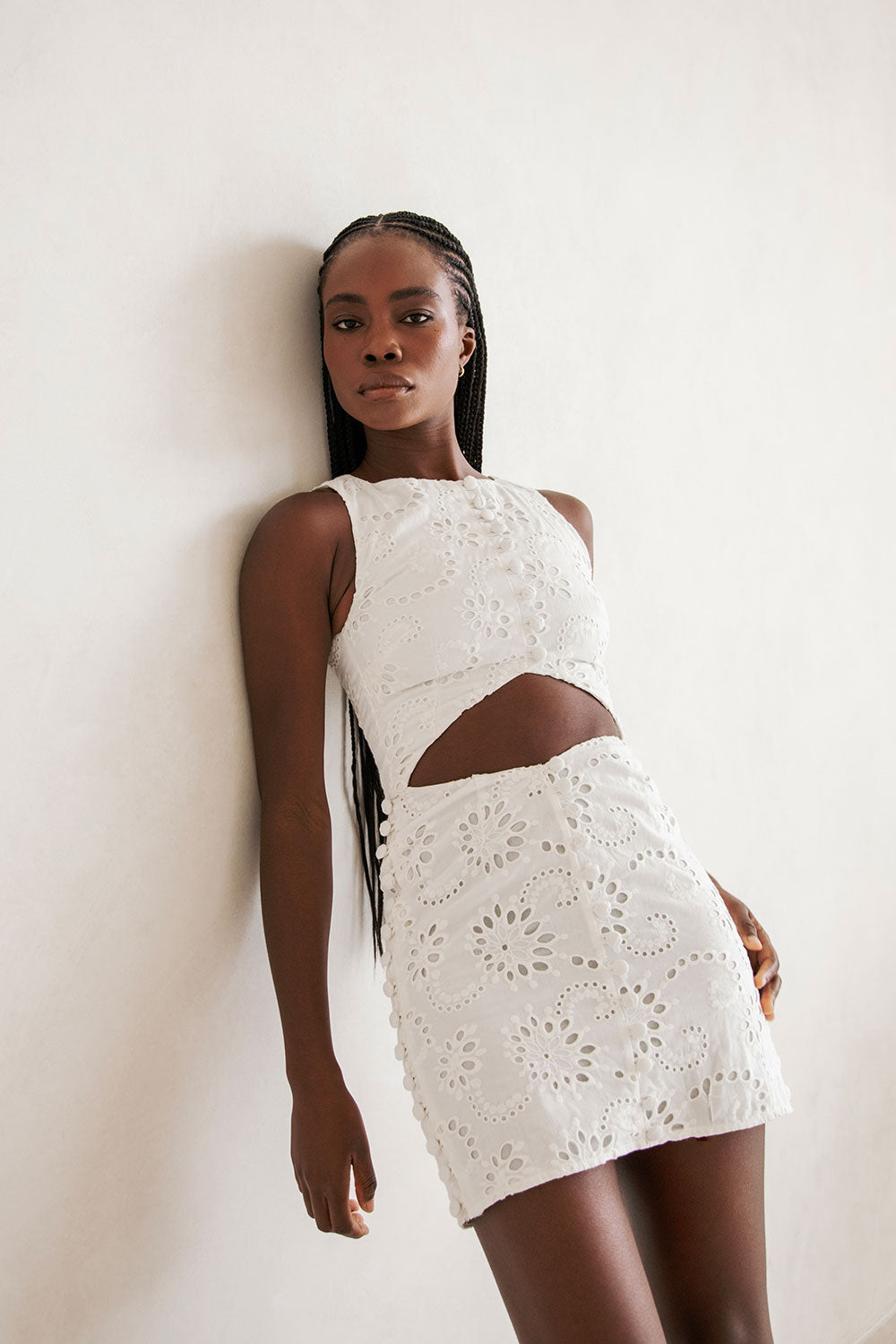 Marsielle Cutout Mini Dress - White