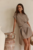 SAMPLE-Lovina Dress - Tan