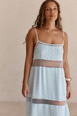 Baby Blue Panel Maxi Tarissa Dress