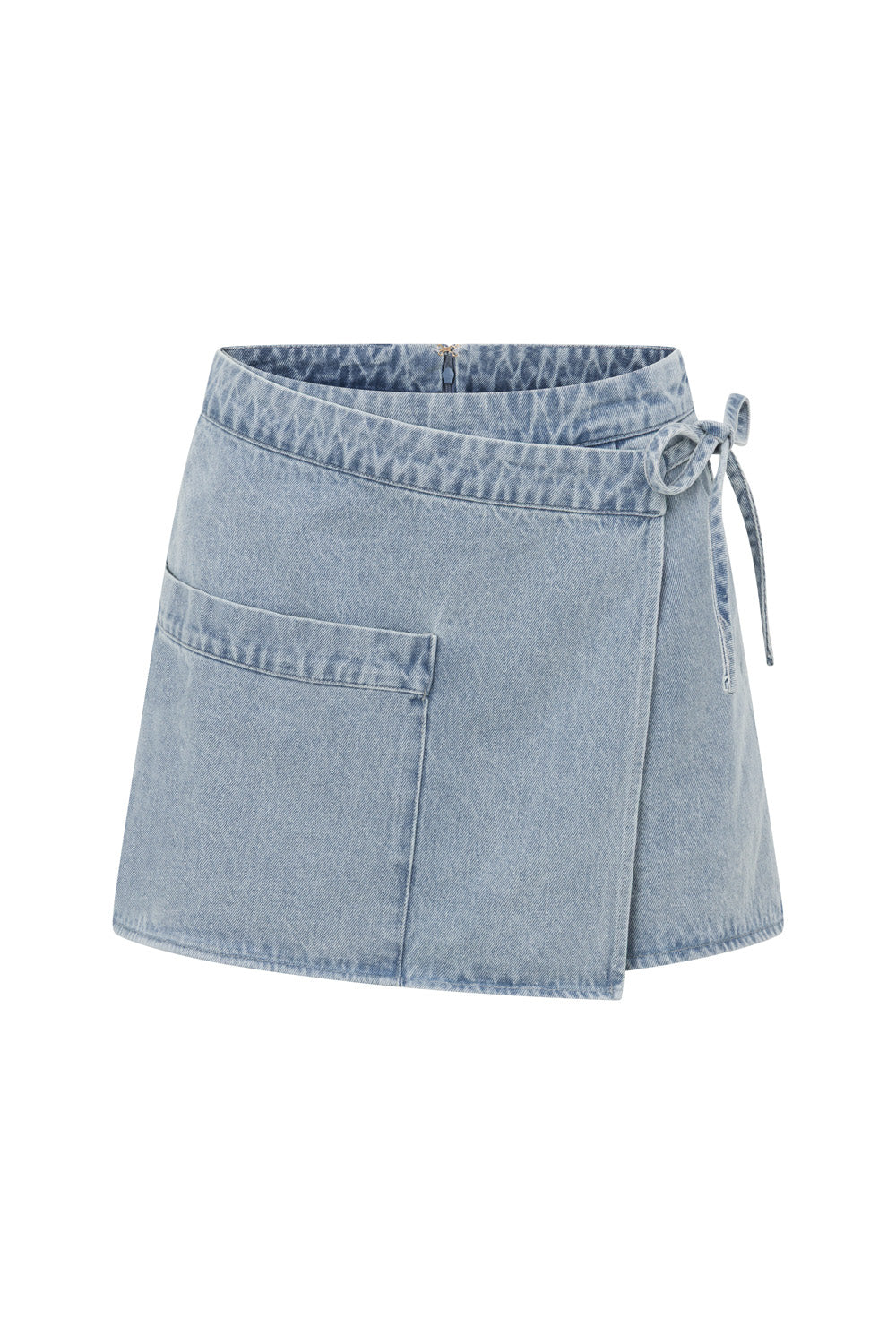 Blue Denim Wrap Mini Loralei Skort