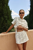 Beige Crochet Lace Mini Rosiah Skirt