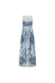 Blue Bouquet Blu Print Maxi Alista Dress