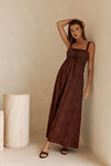 Gia Dress - Chocolate Motif
