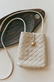 Beige Woven Yuka Messenger Bag