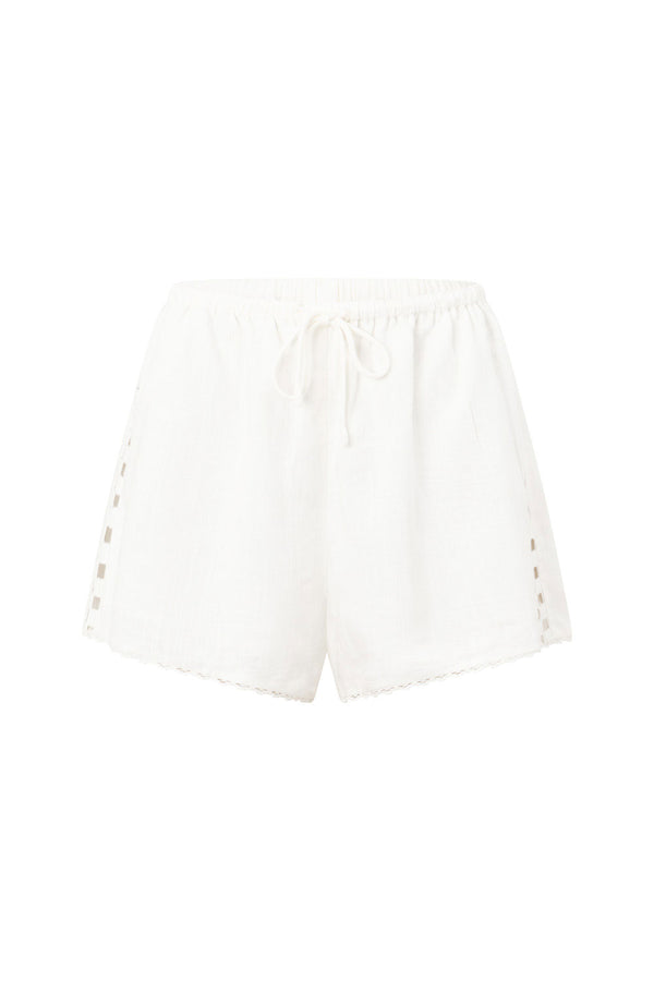 Soraya Tie Shorts - White