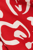 Red Fila Rogue Floral Print Strapless Maxi Liberty Dress