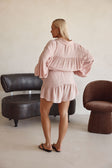 Blush Pink Elastic Drawstring Huxley Shorts