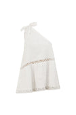 White Cotton One Shoulder Stella Top
