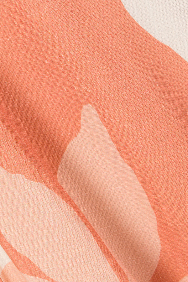 Peach Solanto Print Drawstring Victoria Pants