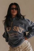 Montpellier Oversized Vintage Sweater - Fleece Blue, Tan