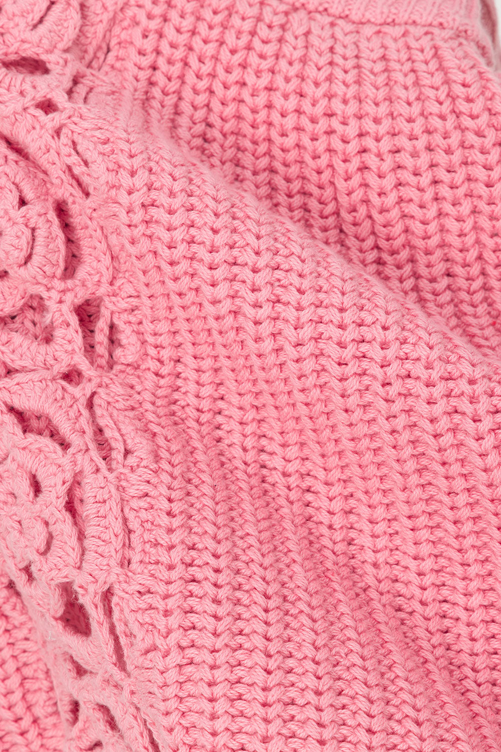 Rose Pink Knit Strappless Ellea Top