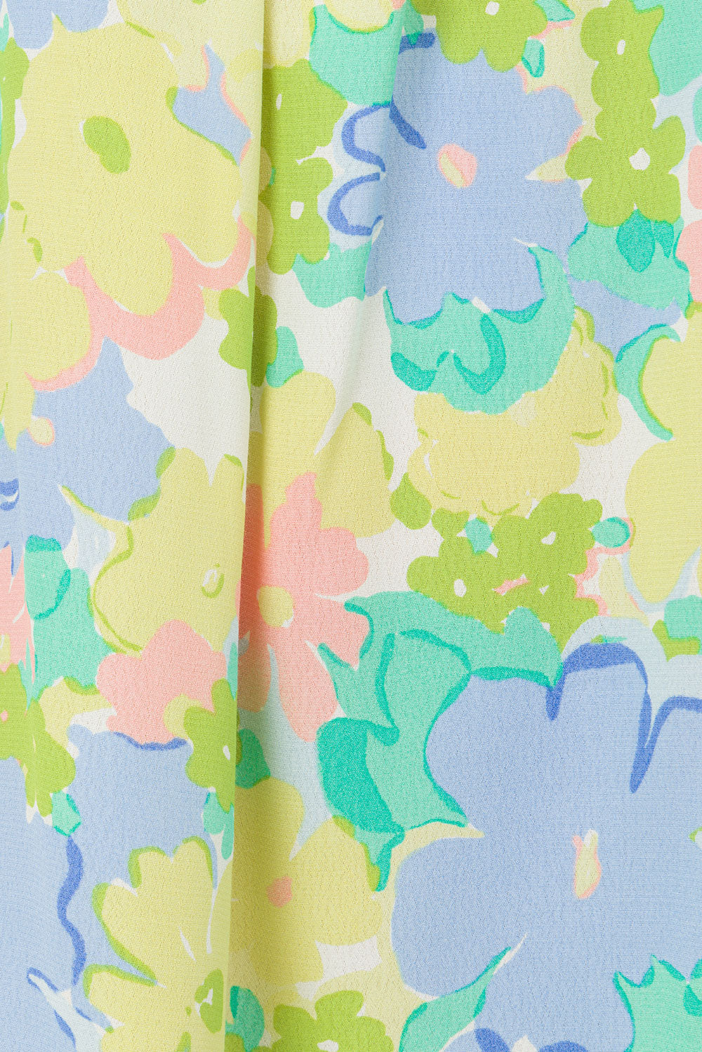 Yellow Blue Floral Adjustable Strappy Tie Jetta Top