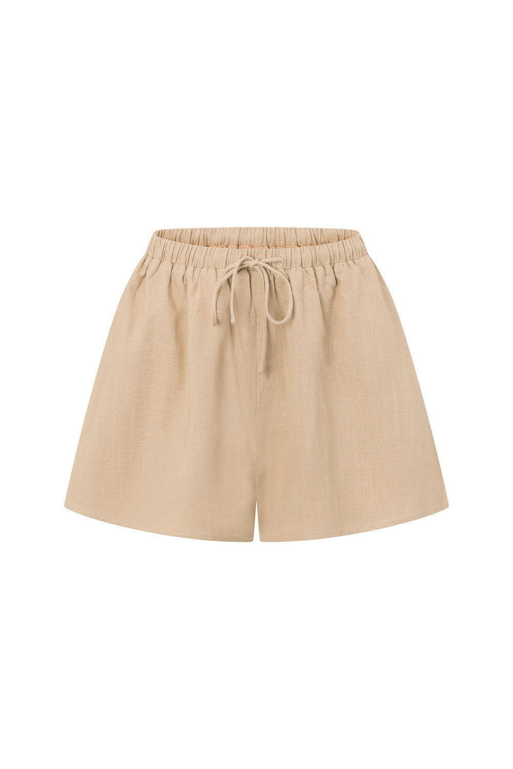Lyon Front Tie Shorts - Tan