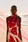 Pink Sole Rosa Print Halter Maxi Daje Dress