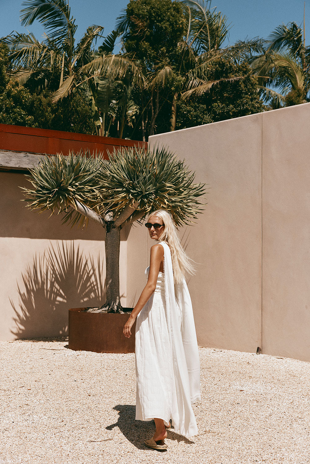 Bridal White Strapless Panel Maxi Delta Dress