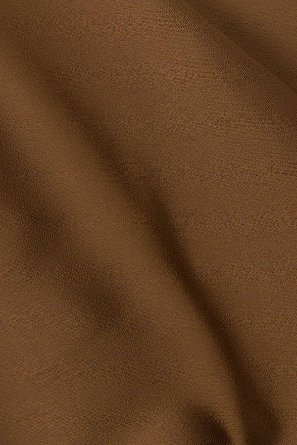 Chocolate Brown Strappy Asymmetric Mini Del Ray Dress