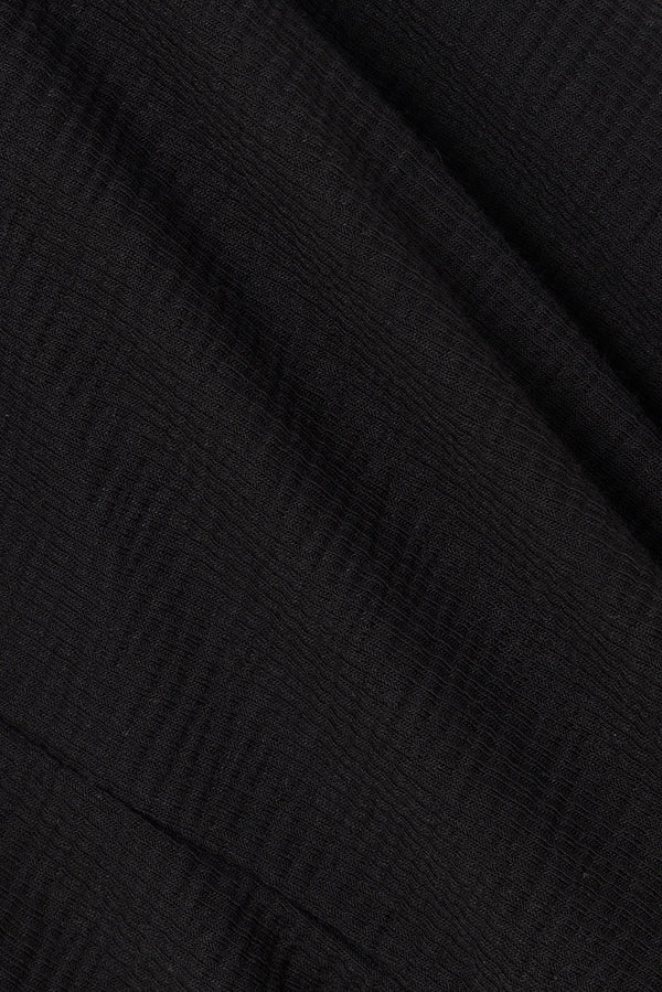 Black High Waist Elastic Drawstring Zen Pants