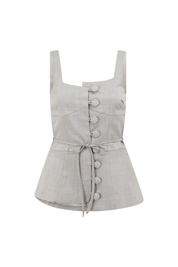 Blue Button Khaleesi Top