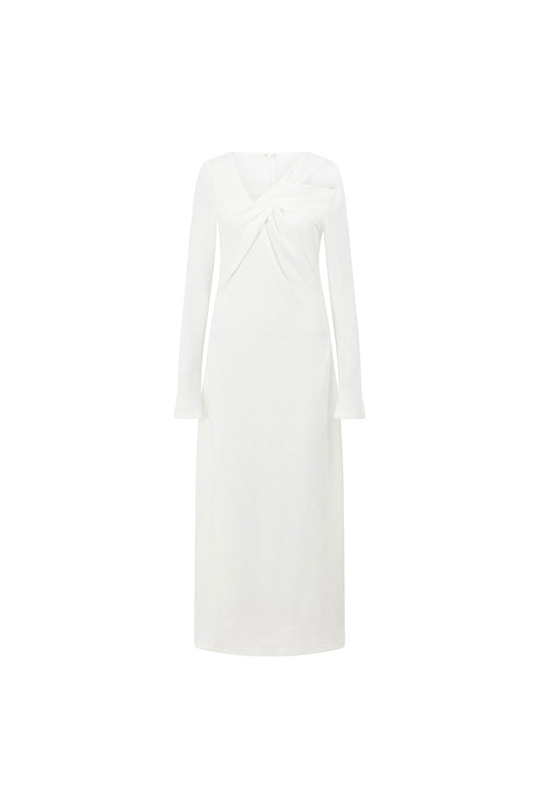 White Long Sleeve Cutout Maxi Nyla Dress