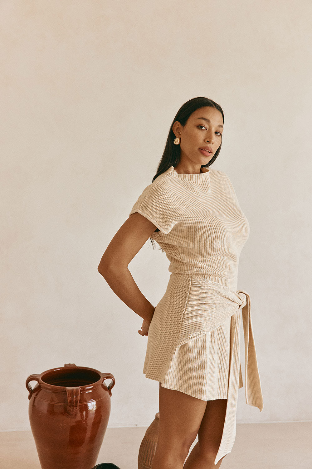 SAMPLE-Lovina Dress - Beige