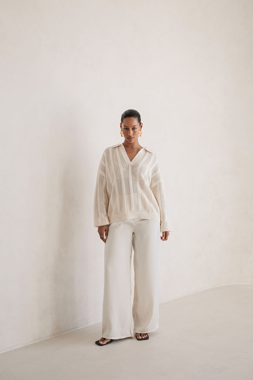 Camino Knit Sweater - Beige