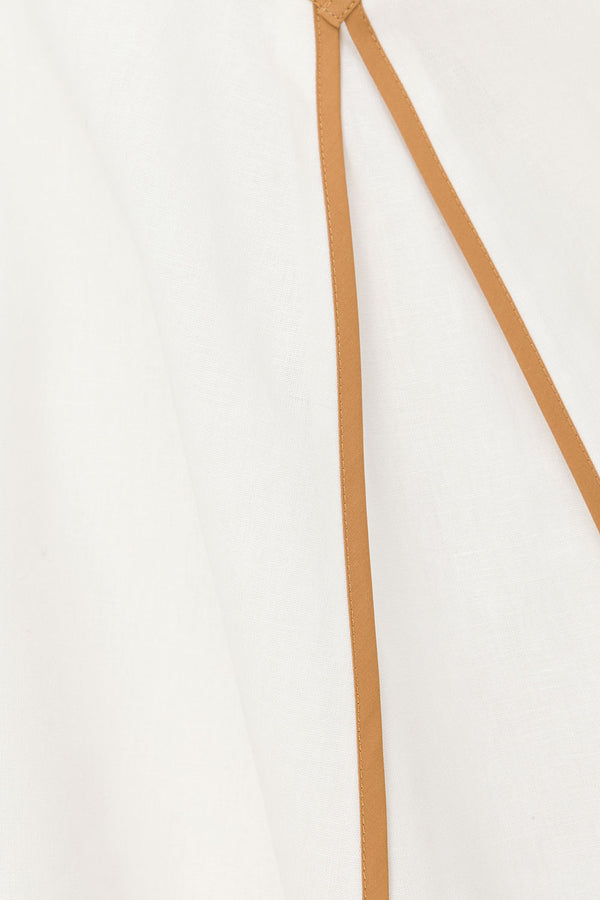 White Panel V Neck Mini Ravina Dress