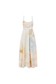 Pink Vintage Bloom Print Maxi Genevieve Dress