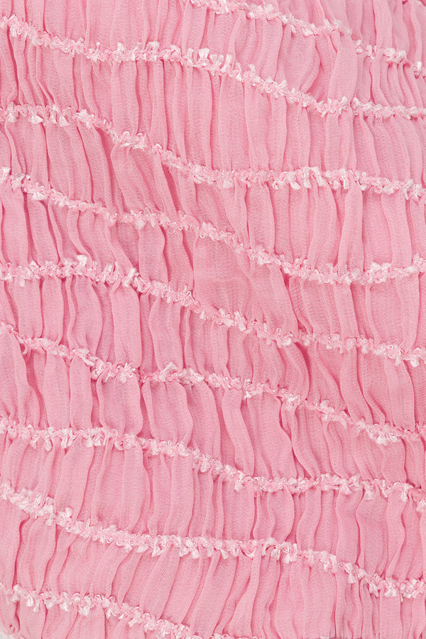 Pink Ruched Halter Backless Adira Playsuit