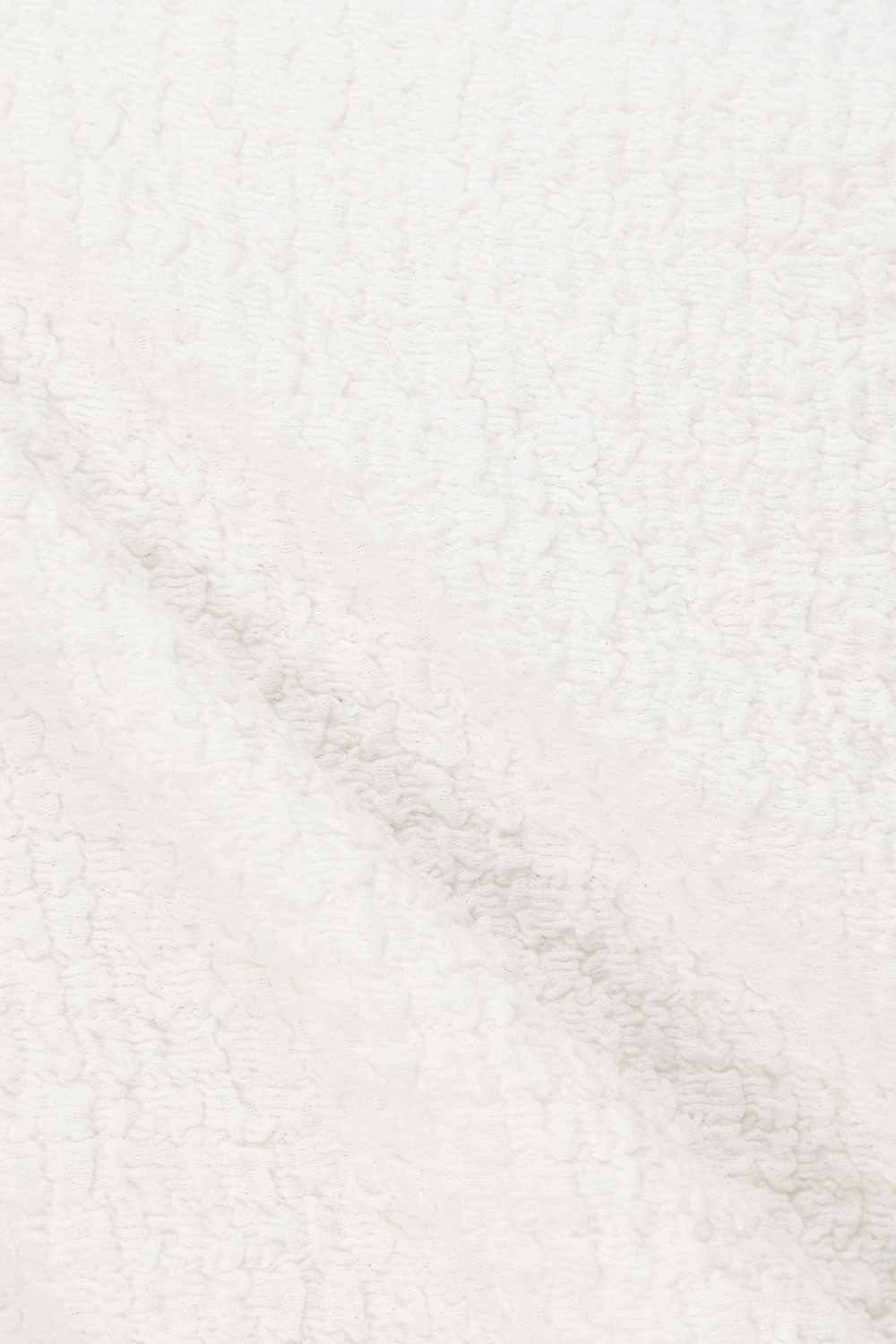 White Textured Boxy Adora T Shirt Top