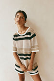 SAMPLE-Quinn Stripe Shorts - Tan