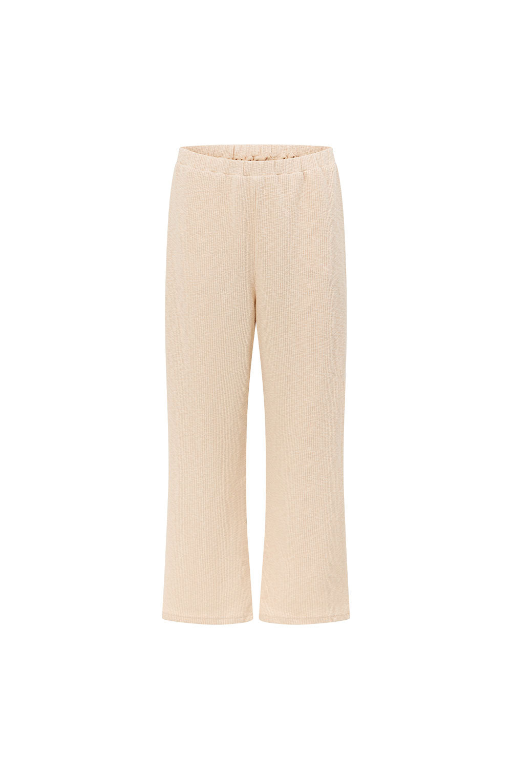 Beige Ribbed High Waist Liora Pants