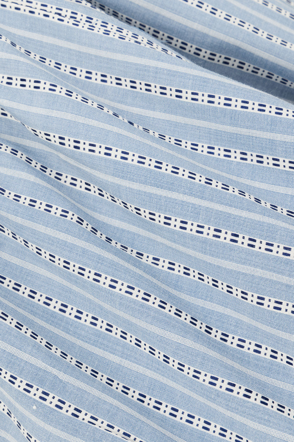 Mirae Tie Playsuit - White, Blue Stripe