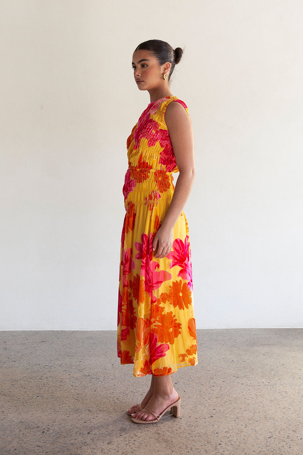 SAMPLE-Mariella Midi Dress - Floreale Sunny