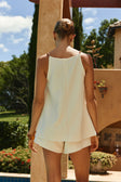 Cream Boat Neck Magnum Playsuit