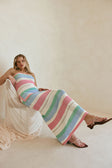 Pastel Stripe Crochet Knit Maxi Damaris Skirt