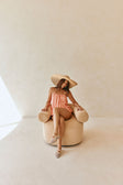 Peach Adjustable Strappy Front Tie Jetta Top