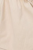 Cream Elastic Drawstring Elixir Shorts