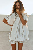 White Short Sleeve Frill Ciri Blouse